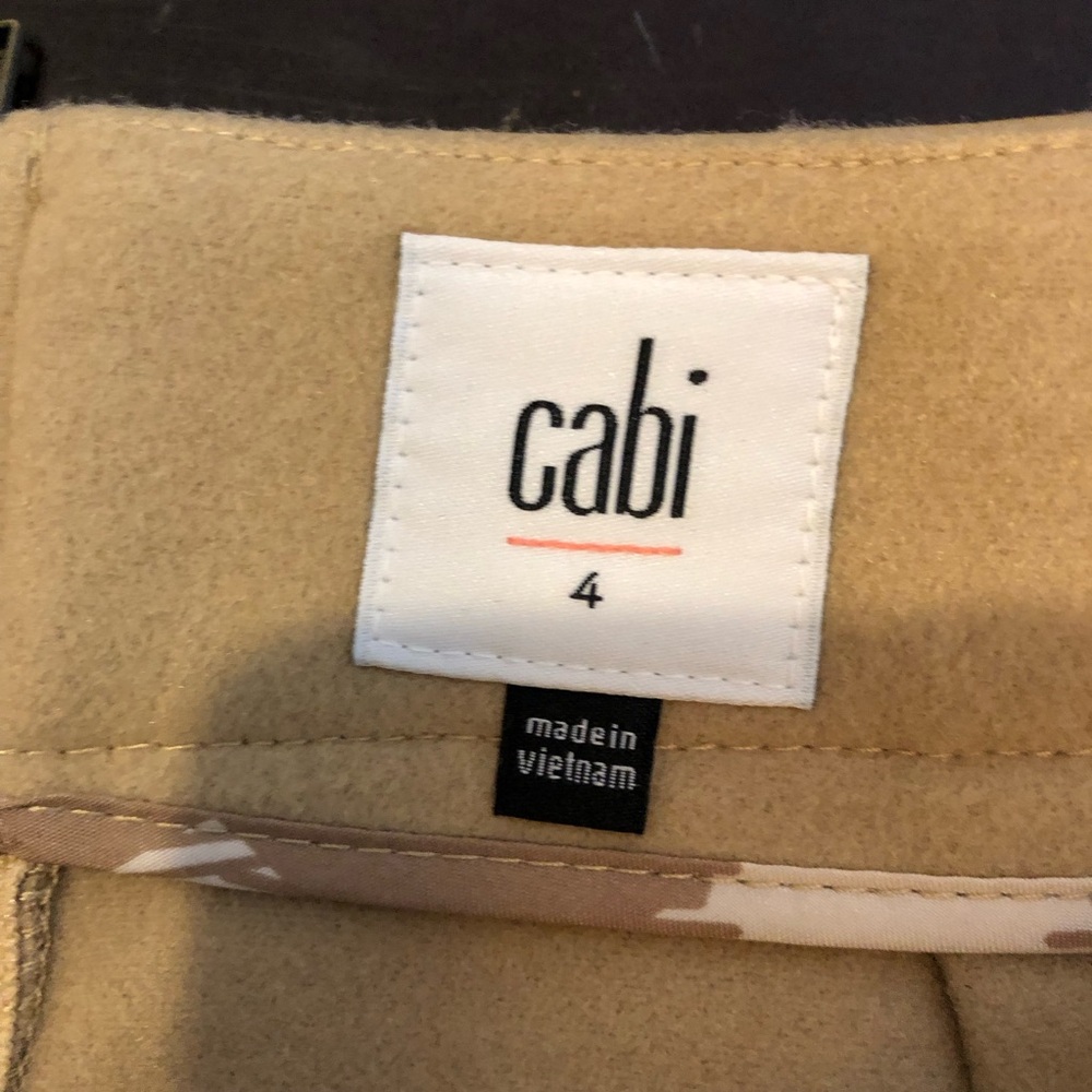 Cabi Heritage camel tan faux leather waist skirt size 4 #8008 - Picture 9 of 16